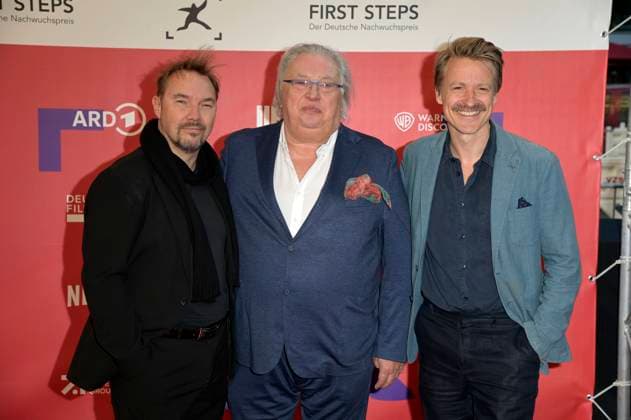Thomas Arnold, Bernd Stegemann und Max von Pufendorf bei der 25. Verleihung der First Steps Awards 2024 im Theater des Westens. Berlin, 30.09.2024