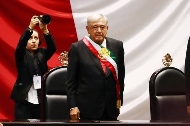 Outgoing President Andres Manuel Lopez Obrador during the Claudia Sheinbaum inauguration ceremony at the Congress of the Union. on October 1, 2024 in Mexico City, Mexico. Mexico City Mexico - ZUMAe321 20241001_zia_e321_006 Copyright: xCarlosxSantiagox