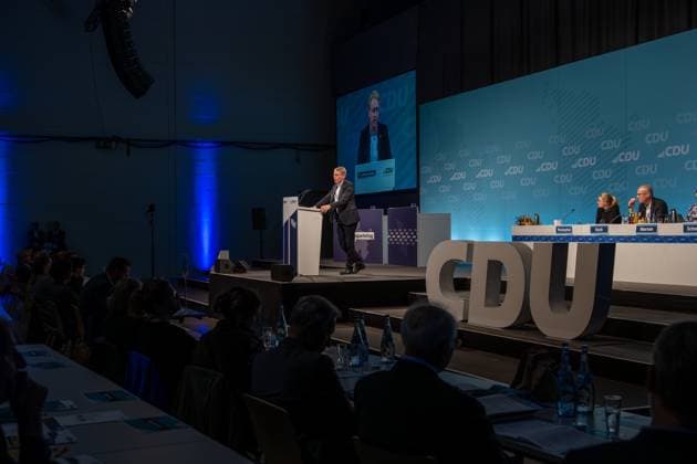 News Themen der Woche KW40 Neumünster, Deutschland, 01.10.2024, 76. Landesparteitag der CDU Schleswig-Holstein. Leitantrag zu Landwirtschaft und Verbraucherschutz wird verabschiedet *** Neumünster, Germany, 01 10 2024, 76 State party conference of the CDU Schleswig Holstein key motion on agriculture and consumer protection is adopted