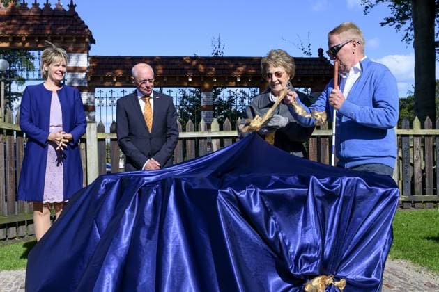 Apeldoorn, The Netherlands, 2024-10-03 14:40:33 APELDOORN , 03-10-2024, Paleis Het Loo Princess Margriet will unveil a model of Paleis Het Loo for people with a visual impairment in Apeldoorn on Thursday afternoon, October 3. PHOTO: NLBeeld Patrick van Emst Credit: NL Beeld Patrick van Emst  Copyright: xx x