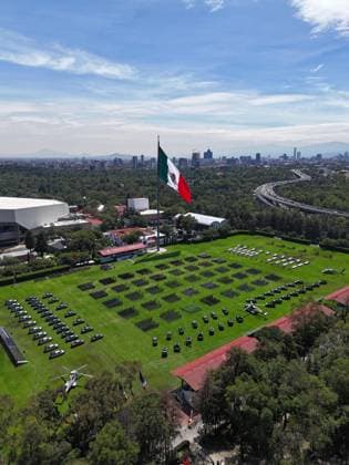 October 3, 2024, Mexico, Mexico, USA: Mexico s President Claudia Sheinbaum delivers a speech during her inauguration ceremony as the new Supreme Commander of the Mexican Armed Forces at Campo Marte in Mexico City on Thursday October 3, 2024. PRESIDENCIA POOL PI Mexico USA - ZUMAp124 20241003_zaa_p124_059 Copyright: xPresidenciax