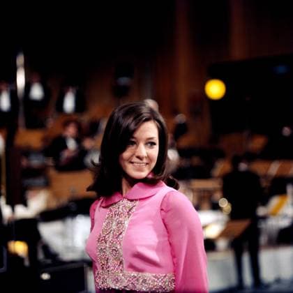 GALA-ABEND DER SCHALLPLATTE 1969 Gala-Abend der Schallplatte 1969, Aufzeichnung vom SFB, Grosser Sendesaal, Berlin, Bild bei den Proben: Dorthe, aka Dorthe Kollo, dänische Sängerin, Berlin Deutschland Copyright: ArthurxGrimm AGR_82021020 EDITORIAL USE ONLY