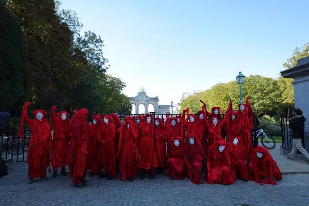 News Themen der Woche KW40 Action United for Climate Justice (UCJ) BRUSSELS, BELGIUM - OCTOBER 05 : Action United for Climate Justice (UCJ) march with Great Thunberg pictured on October 05, 2024 in Brussels, Belgium, 05-10-24 Brussels Belgium  Copyright: xXpix