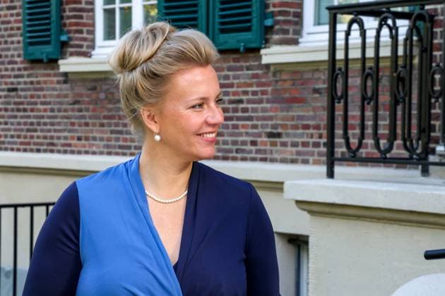 Ina Brandes (CDU), Ministerin für Kultur und Wissenschaft des Landes Nordrhein-Westfalen besucht den Geschichtsort Villa ten Hampel. Münster, Nordrhein-Westfalen, DEU, Deutschland, 07.10.2024