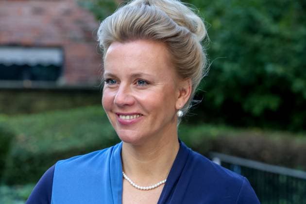 Ina Brandes (CDU), Ministerin für Kultur und Wissenschaft des Landes Nordrhein-Westfalen besucht den Geschichtsort Villa ten Hampel. Münster, Nordrhein-Westfalen, DEU, Deutschland, 07.10.2024