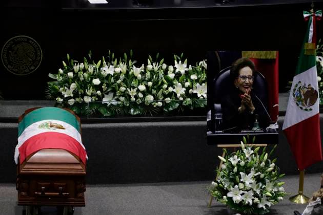 Memorial Tribute To Ifigenia Martinez, President Of The Chamber Of Deputies In Mexico A memorial tribute to Ifigenia Martinez, President of the Chamber of Deputies, takes place in Mexico City, Mexico, on October 7, 2024. She passes away at the age of 99, five days after handing over the presidential sash to Claudia Sheinbaum, President of Mexico. Mexico City Mexico City Mexico  Copyright: xGerardoxVieyrax originalFilename: vieyra-notitle241007_npfb2.jpg