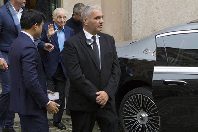: Turin, Italy. 7th October 2024. Film director Martin Scorsese leaves Italian National Cinema Museum.  - ZUMAp169 20241007_zea_p169_180 Copyright: xMarcoxDestefanisx