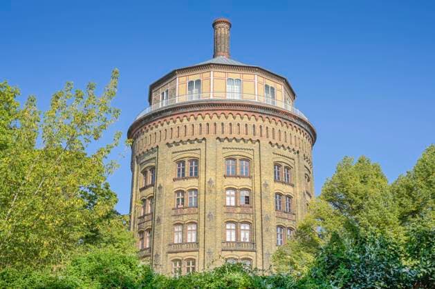 Wasserturm, heute Wohnhaus, Wasserturmplatz, Prenzlauer Berg, Pankow, Berlin, Deutschland *** Water tower, now a residential building, Wasserturmplatz, Prenzlauer Berg, Pankow, Berlin, Germany
