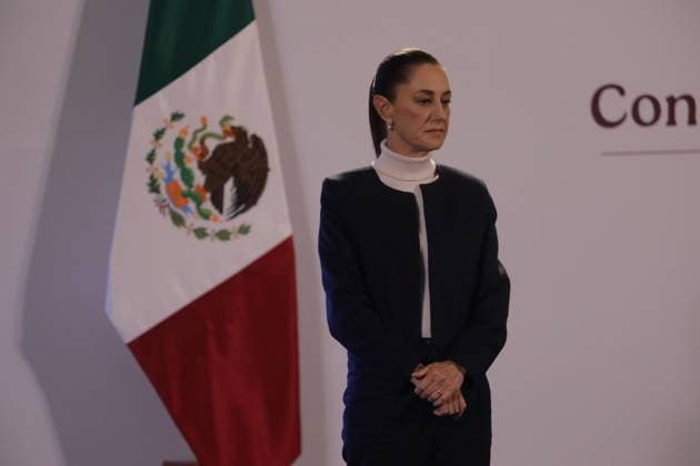 Mexico s first female president, Claudia Sheinbaum Pardo, speaks during an briefing conference, where she presented the National Security Strategy, at the National Palace. on October 8, 2024 in Mexico City, Mexico. Mexico City Mexico - ZUMAe321 20241008_zia_e321_014 Copyright: xIanxRoblesx
