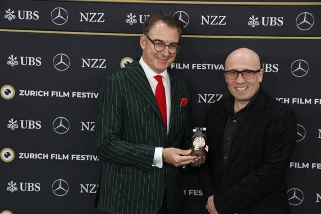 Christian Jungen (Filmfestival Chef) und Adem Elliot (Oscar-Preisträger) Verleihung des Goldenen Auges 20. Züricher Filmfestival Zürich 08. 10. 2024