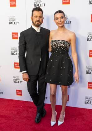 October 9, 2024, New York, New York, United States: Justin Theroux and Nicole Brydon Bloom attend New York City Ballet 2024 Fall Fashion Gala at David H. Koch Theater on October 9, 2024 New York United States - ZUMAr339 20241009_znp_r339_038 Copyright: xLevxRadinx
