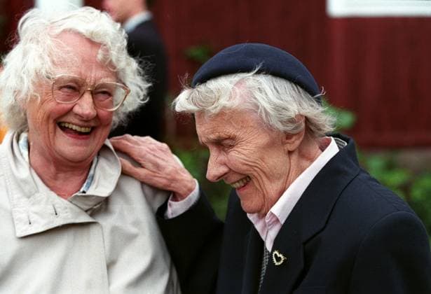 VIMMERBY 1996-07-07 Barnboksförfattarinnan Astrid Lindgren, och systern Ingegerd. VIMMERBY SVERIGE x4x *** VIMMERBY 1996 07 07 Childrens author Astrid Lindgren, and her sister Ingegerd VIMMERBY SWEDEN x4x  Copyright: xTorbjörnxAnderssonx xTTx LINDSTRÖM-LINDGREN