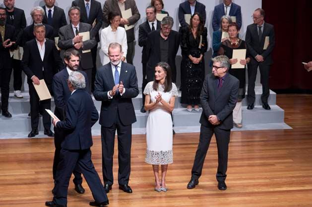 Spanish Royals attends the delivery of the National Culture Awards 2022-2023 King Felipe VI of Spain, Queen Letizia of Spain, Ernest Urtasun attends the delivery of the National Culture Awards 2022-2023 at Reina Sofia Museum on October 10, 2024 in Madrid, Spain Photo by IMAGO MPG Madrid Reina Sofia Museum Madrid Spain  Copyright: xMPGx
