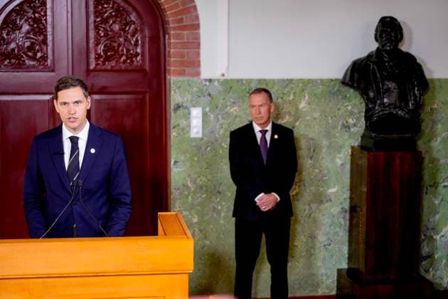 Nobel Peace Prize winner 2024 Oslo 20241011. Chairman of the Nobel Committee, Jorgen Watne Frydnes, announces the Japanese organization Nihon Hidanky?? as the winner of the Nobel Peace Prize for 2024 at a press conference at the Nobel Institute in Oslo. Photo: Javad Parsa NTB Oslo Norway 1052138055st EDITORIAL USE ONLY Ref:_POL1052138055st.jpg Copyright: xJavadxParsax xNTBx