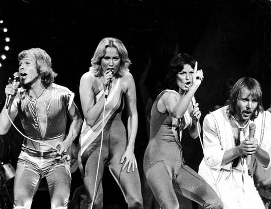 19790924 - ABBA uppträder i Las Vegas i USA. Fr.v. Björn Ulvaeus, Agnetha Fältskog, Annifrid Lyngstad och Benny Andersson ttexport x417x *** 19790924 ABBA performs in Las Vegas, USA From left Björn Ulvaeus, Agnetha Fältskog, Annifrid Lyngstad and Benny Andersson ttexport x417x  Copyright: xHassexPerssonx BENNY ANDERSSON 70