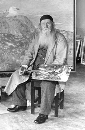 STOCKHOLM 1935. Orig. caption... BRUNO LILJEFORS EXHIBITS. In Uppsala, a large exhibition by Bruno Liljefors opens on Wednesday, comprising many new works and a strange collection of sketches. In connection with this, we show a picture of the artist in his studio. The picture taken during the day Note. B. Liljefors, 1860-1939, painter Painter s coats Brushes persons: Bruno Liljefors sites: STOCKHOLM ; SWEDEN STOCKHOLM SWEDEN sp_sw x5600x *** STOCKHOLM 1935 Orig caption BRUNO LILJEFORS EXHIBITS In Uppsala, a large exhibition by Bruno Liljefors opens on Wednesday, comprising many new works and a strange collection of sketches In connection with this, we show a picture of the artist in his studio The picture taken during the day Note B Lilj  Copyright: xXxXxXx BRUNO LILJEFORS