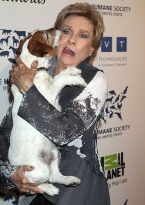 26th Genesis Awards 24 March 2012 - Beverly Hills, California - Cloris Leachman, Uggie. 26th Genesis Awards held at The Beverly Hilton Hotel. Photo Credit: Russ Elliot AdMedia Beverly Hills California United States EDITORIAL USE ONLY  Copyright: xx RussxElliotx admphotos764005