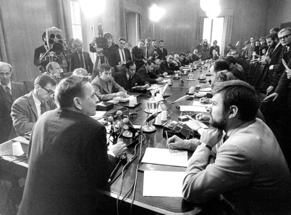 Stockholm 1969-10-14 Olof Palme (S) under sin första presskonferens som statsminister Stockholm Sverige x12014x *** Stockholm 1969 10 14 Olof Palme S during his first press conference as Prime Minister Stockholm Sweden x12014x  Copyright: xLennartxNygren SvD TTx OLOF PALME NY STATSMINISTER