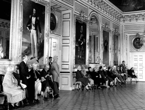 Stockholm 1958 06 16 Commemoration of the birth of King Gustaf V in Drottningholm Palace Chapel Stockholm Sweden x12014x  Copyright: xJanxEhnemark SvD TTx MINNESSTUND GUSTAF V FÖDELSE