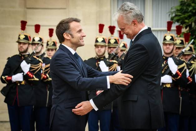 News Themen der Woche KW42 News Bilder des Tages LE PRESIDENT DE LA REPUBLIQUE DE LITUANIE A LELYSEE Thomas Padilla MAXPPP Paris FRANCE 15 10 2024 Paris, FRANCE LE PRESIDENT DE LA REPUBLIQUE, EMMANUEL MACRON RECOIT LE PRESIDENT DE LA REPUBLIQUE DE LITUANIE, GITANAS NAUSEDA AU PALAIS DE LELYSEE French President, Emmanuel Macron receives Lithuanian President Gitanas Nauseda at the Elysee Palace in Paris, on October 15, 2024 Local Caption Paris FRANCE  Copyright: xMAXPPPxThomasxPadillax TPA241015012 TPA241015012