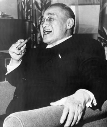 Orig. caption... HAPPY MINISTER San Francisco. Prime minister Shigeru Yoshida of Japan seems to be the very personification of benign jollity as he realxes an armchair with a cigar. The photo was taken after the signing of the Japanese peace treaty here in San Fransisco. From Yoshida s happy grin he seems well-satisfied with the pact. Orig. caption... EVERYTHING IN THE JAPANESE HEAVEN IS LOVELY. 9.9.51. After the signing of the peace treaty with Japan in the Opera House, San Francisco, USA, a reception was held for the delegates who attended the signing. PHOTO SHOWS: Japanese Prime Minister Shigeru Yoshida enjoys a contented smile and cigar after the signing. Orig. caption...SATISFIED PEACE SIGNATORY. Japanese Prime Minister Shigeru Yoshida  Copyright: xXxXxXx YOSHIDA, SHIGERU