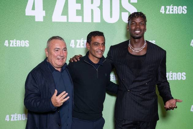 Entertainment Themen der Woche KW42 Entertainment Bilder des Tages 4 Zeros Paris Film Premiere Fabien Onteniente, Fabrice Abriel, Paul Pogba attends 4 Zeros Paris Film Premiere at Pathe Palace on October 15, 2024 in Paris, France. Photo by Nasser Berzane ABACAPRESS.COM Paris France  Copyright: xBerzanexNasser ABACAx