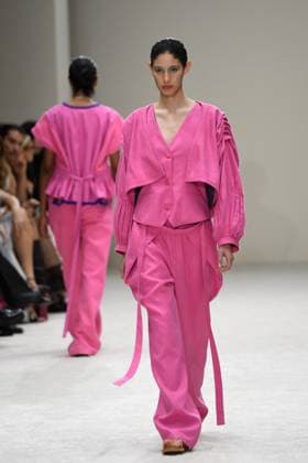 October 15, 2024, Mexico City, Mexico City, Mxico: Models wear designs by the Mexican FRANCISCO CANCINO during the first day of Fashion Week Mexico catwalks. Mexico City Mxico - ZUMAn296 20241015_zip_n296_009 Copyright: xJorgexNunezx