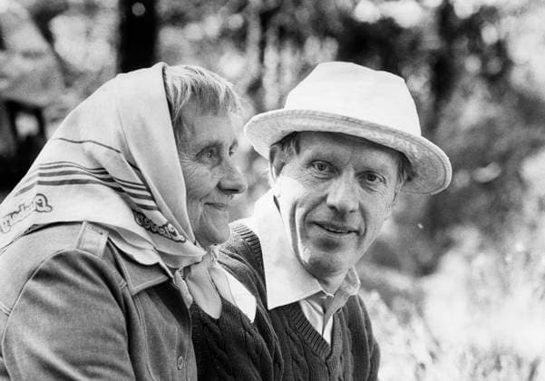 1983-08-30 Manusförfattaren Astrid Lindgren och regissören Tage Danielsson i samband med arbetet med filmen Ronja Rövadotter 30:e augusti 1983. Sverige sp_sw x13x *** 1983 08 30 Scriptwriter Astrid Lindgren and director Tage Danielsson in connection with the work on the film Ronja Rövadotter August 30, 1983 Sweden sp sw x13x  Copyright: xRolfxCarlsson DN TTx ASTRID LINDGRENo TAGE DANIELSSON