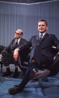 BEING PRIME MINISTER Tage Erlander and Olof Palme are interviewed by Gustaf Olivecrona. First broadcast 1969-10-11 Reportage publ. in RIR 42 69 p. 16-19 Prime Ministers Swivel chairs Leather armchairs TV studios Swivel chairs persons: TAGE ERLANDER;OLOF PALME sites: STOCKHOLM;SWEDER PhotoDate:1969-10-?? sp_sw x5600x *** BEING PRIME MINISTER Tage Erlander and Olof Palme are interviewed by Gustaf Olivecrona First broadcast 1969 10 11 Reportage publ in RIR 42 69 p 16 19 Prime Ministers Swivel chairs Leather armchairs TV studios Swivel chairs persons TAGE ERLANDER OLOF PALME sites STOCKHOLM SWEDER PhotoDate 1969 10 sp sw x5600x  Copyright: xBERTILxS-SONxABERGxBAx BEING PRIME MINISTER