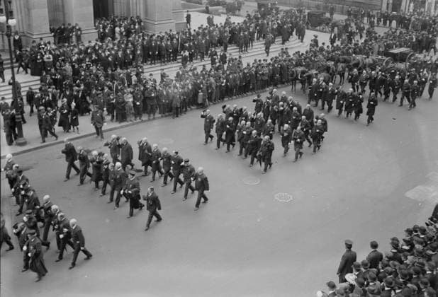 RECORD DATE NOT STATED Sickles Funeral, 1914. Shows the funeral of Union general and politician Daniel Edgar Sickles (1819-1914) which took place in New York City on May 8, 1914. Copyright:xHeritagexArt HeritagexImagesxBainxNewsxServicex IMAGO, ! ACHTUNG: AUFNAHMEDATUM GESCHÄTZT!  Copyright:HeritagexArt HeritagexImagesxBainxNewsxServicex IMAGO