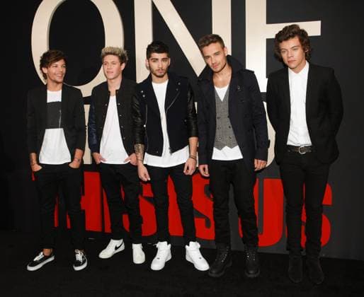 NEW YORK, NY - AUGUST 26: Louis Tomlinson, Zayn Malik, Niall Horan, Liam Payne, and Harry Styles of One Direction at the One Direction: This Is Us New York Film Premiere at the Ziegfeld Theatre in New York City. August 26, 2013. Copyright: xCorredor99 MediaPunchxInc.x