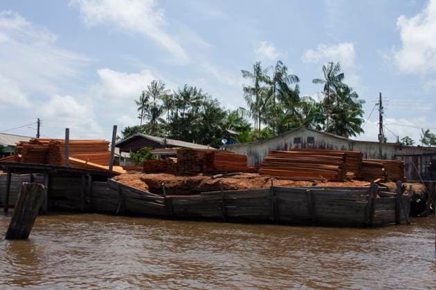 Daily Life In Afua In The Brazilian Amazon A lumber mill is located at the mouth of the Amazon River in Afua, Para, Brazil, on September 28, 2024. Afua Brazil  Copyright: xRafaelxGuadeluppex originalFilename: dosreis-dailylif240928_np8qD.jpg