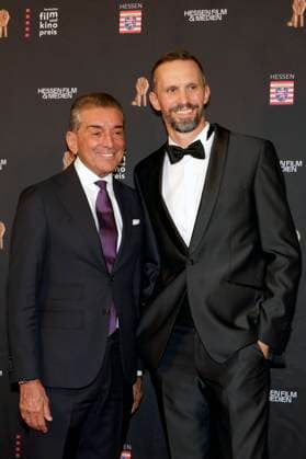Michel Friedman und Florian Hager bei der 35. Verleihung des Hessischen Film- und Kinopreises 2024 in der Alten Oper. Frankfurt am Main, 18.10.2024