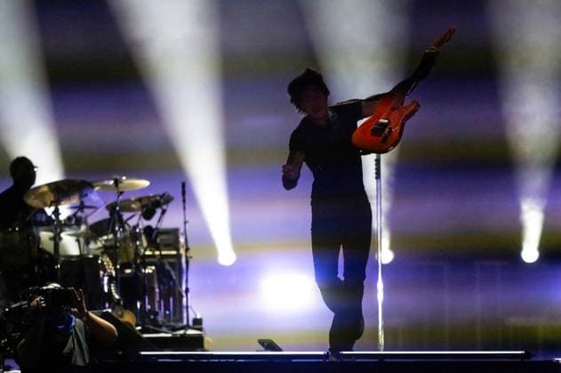 October 18, 2024, Sacramento, Ca, USA: Keith Urban performs during the Golden Sky Music Festival at Discovery Park on Friday, Oct. 18, 2024 in Sacramento. Sacramento USA - ZUMAj89_ 20241018_zaf_j89_024 Copyright: xPaulxKitagakixJr.x