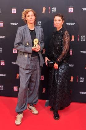 Hessischer Film- und Kinopreis 2024. Pia Strietmann und Ursula Strauss anläßlich der Verleihung des Hessischen Film- und Kinopreises am 18.10.2024 in der Alten Oper, Frankfurt Main. 20241018MWI010907