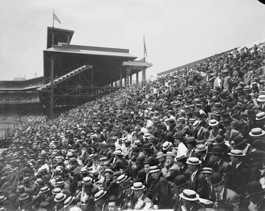 RECORD DATE NOT STATED Crowd in Bleachers during Baseball Game, Forbes Field, Pittsburgh, Pennsylvania, USA, circa 1910 Crowd in Bleachers during Baseball Game, Forbes Field, Pittsburgh, Pennsylvania, USA, circa 1910. Copyright: 1010_16_ghi-circa00836