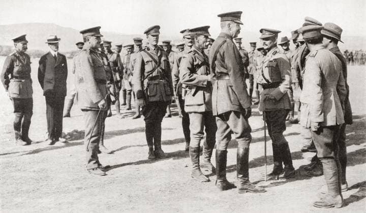 RECORD DATE NOT STATED Lord Kitchener s visit to Gallipoli. Lord Kitchener s visit to Gallipoli, among the Australian troops at Anzac. Field Marshal Horatio Herbert Kitchener, 1st Earl Kitchener, 1850 . Copyright: KenxWelshx xDesignxPics 902_05_2429872HighRes
