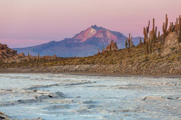 Der Salar de Uyuni, ein Salzsee in den Anden Boliviens, Südamerika Unusual deserted landscaprs in Salar de Uyuni, Bolivia, South America Copyright: xZoonar.com GalynaxAndrushkox 21108383