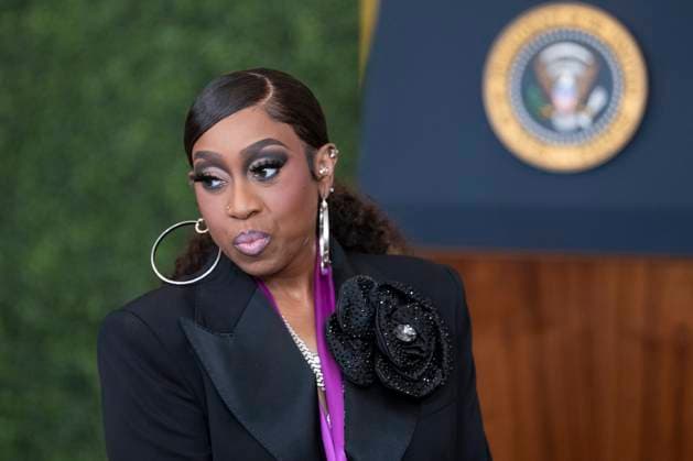 Recording artist and producer Melissa Missy Elliott and 2022 National Medal of Arts recipient attends a National Arts and Humanities Reception in the East Room of the White House in Washington, DC, October 21, 2024. Copyright: xChrisxKleponisx xPoolxviaxCNPx MediaPunchx