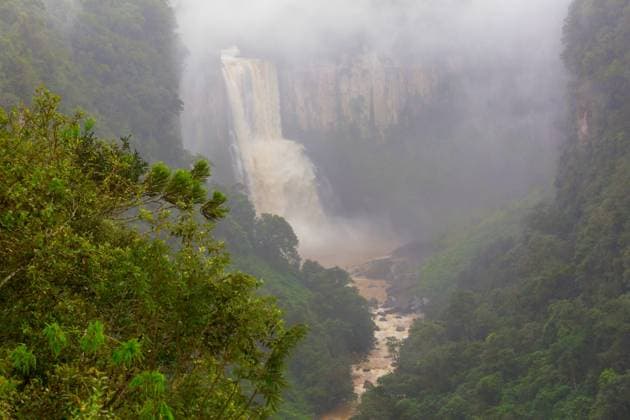 Iguazu Impessive Iguassu (Iguazu) Falls on the Argentina - Brazil border, Instagram filter. Powerful waterfalls in the jungles. Copyright: xZoonar.com GalynaxAndrushkox 21827558