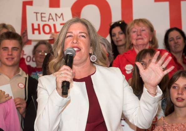 October 21, 2024, Fredericton, Nb, Canada: New Brunswick Liberal Leader and premier-elect Susan Holt speaks to supporters in Fredericton, Monday, Oct. 21, 2024. Fredericton Canada  - ZUMAc35_ 20241021_zaf_c35_121 Copyright: xStephenxMacgillivrayx