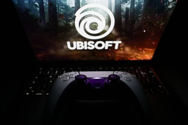 Gaming Companies Photo Illustrations Ubisoft logo displayed on a laptop screen and DualSense controller are seen in this illustration photo taken in Krakow, Poland on October 23, 2024. Krakow Poland  Copyright: xJakubxPorzyckix originalFilename: porzycki-gamingco241023_npUII.jpg