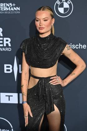 Cheyenne Ochsenknecht, Einzelbild,angeschnittenes Einzelmotiv,Halbfigur,halbe Figur. Roter Teppich,Blauer Panther TV und Streaming Award 2024 am 23.10.2024 in der BMW Welt Muenchen.