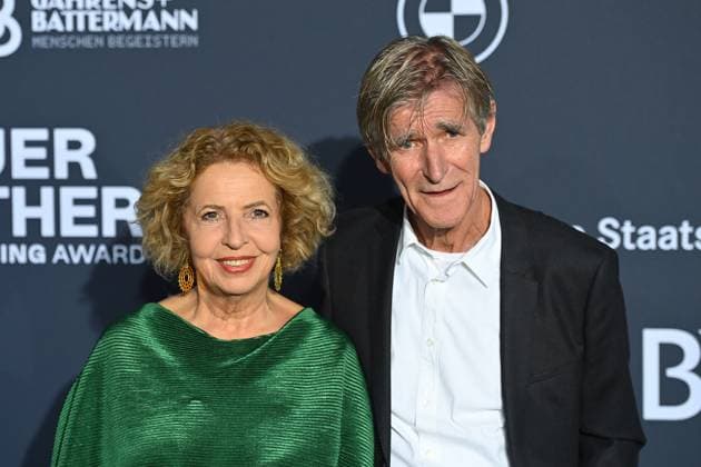 Michaela MAY (Schauspielerin), mit Ehemann Bernd SCHADEWALD, Roter Teppich,Blauer Panther TV und Streaming Award 2024 am 23.10.2024 in der BMW Welt Muenchen.