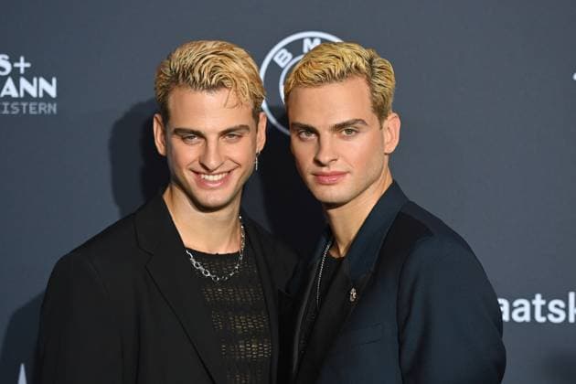 Julian und Luka CIDIC, die Zwillinge aus Germanys next Topmodel , Roter Teppich,Blauer Panther TV und Streaming Award 2024 am 23.10.2024 in der BMW Welt Muenchen.