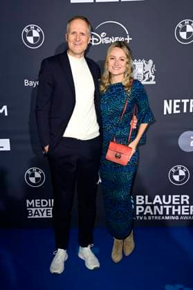 Thomas Sprekelsen und Vanessa Eichholz bei der Verleihung vom Blauer Panther - TV & Streaming Award 2024 in der BMW Welt. München, 23.10.2024