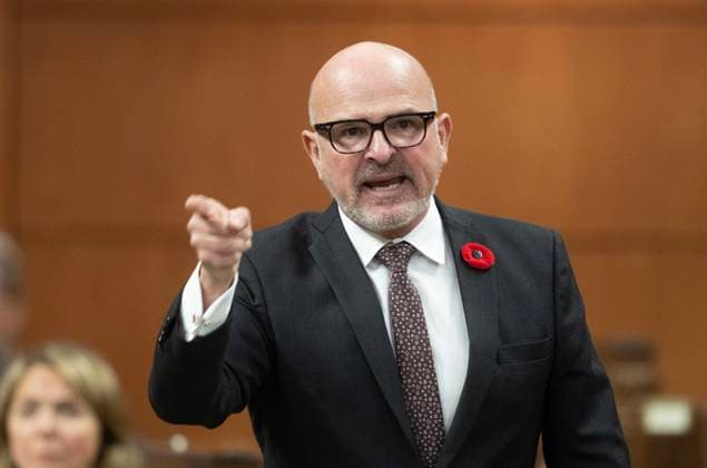 October 25, 2024, Ottawa, On, Canada: Employment, Workforce Development and Official Languages Minister Randy Boissonnault rises during Question Period, Friday, October 25, 2024 in Ottawa. Ottawa Canada  - ZUMAc35_ 20241025_zaf_c35_004 Copyright: xAdrianxWyldx