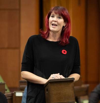 October 25, 2024, Ottawa, On, Canada: Bloc Quebecois MP for Saint-Jean Christine Normandin rises during Question Period, Friday, October 25, 2024 in Ottawa. Ottawa Canada  - ZUMAc35_ 20241025_zaf_c35_008 Copyright: xAdrianxWyldx