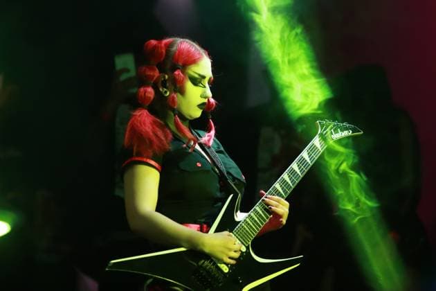 October 24, 2024, Mexico City, Ciudad de Mexico, Mexico: Noizith member of the American-Austrian electro Goth Pop band Aesthetic Perfection performs on stage as part of Fall Goth Tour 2024 at the San Rafael Forum. on October 24, 2024 in Mexico City, Mexico. Mexico City Mexico - ZUMAe321 20241024_zea_e321_173 Copyright: xCarlosxSantiago xEyepixxGroupx