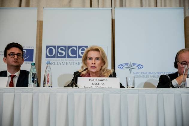 News Themen der Woche KW43 News Bilder des Tages October 27, 2024, Tbilisi, Georgia: Pia Kauma, head of OSCE PA delegation, speaks during a press conference about the legitimacy of the Georgian elections. Georgia is living in the most important elections in the country s history. The Parliament is divided into pro-Russia and pro-Europe parties. The pro-Russia party, Georgian Dream, is losing votes but remains the most powerful party nationwide. The other most important parties are all pro-European but they are divided. Tbilisi Georgia - ZUMAs197 20241027_aaa_s197_243 Copyright: xMariaxGiuliax